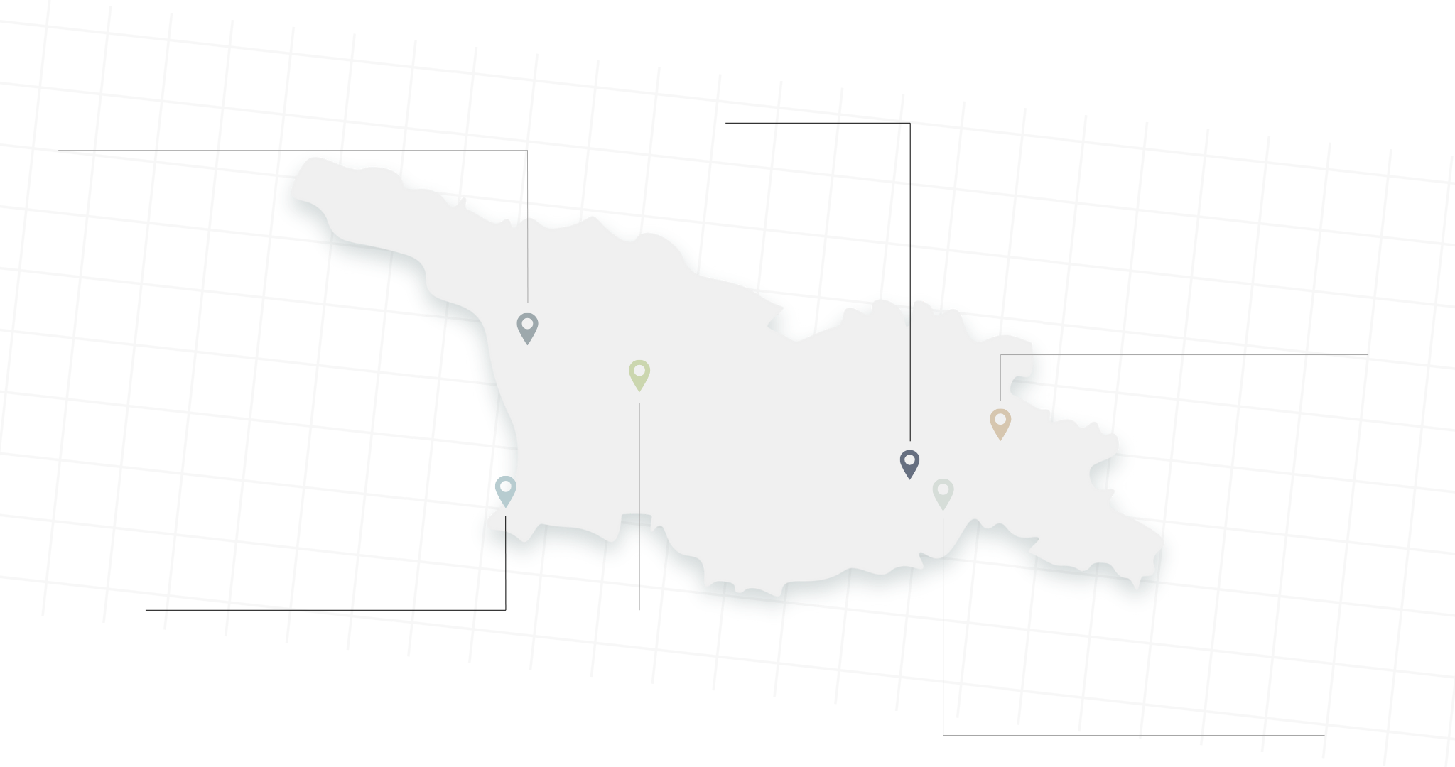 Map of Georgia with city labels